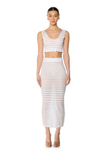 DAINTY STRIPE KNIT MAXI SKIRT