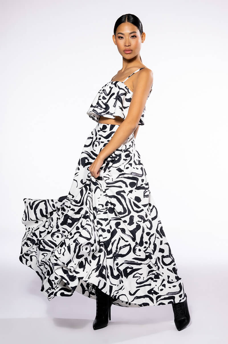 DALI'S MUSE BANDEAU ABSTRACT TOP