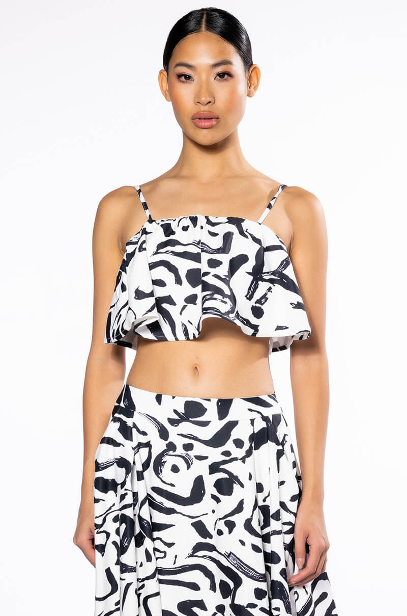 DALI'S MUSE BANDEAU ABSTRACT TOP