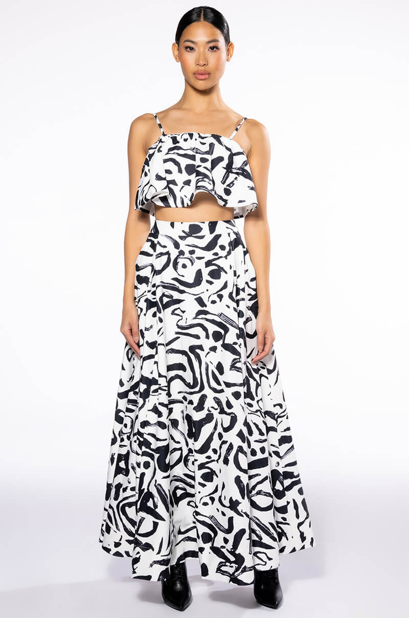 DALI'S MUSE BANDEAU ABSTRACT TOP