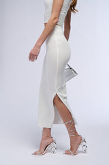 DANCE ALL NIGHT RHINESTONE STUDDED MAXI SKIRT