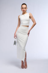 DANCE ALL NIGHT RHINESTONE STUDDED MAXI SKIRT