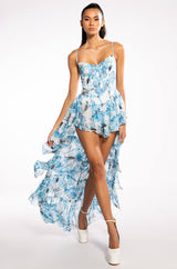 DANCING DAYS FLORAL HIGH LOW DRESS