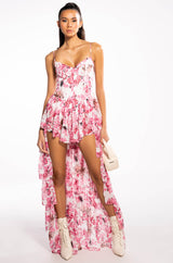 DANCING DAYS FLORAL HIGH LOW DRESS