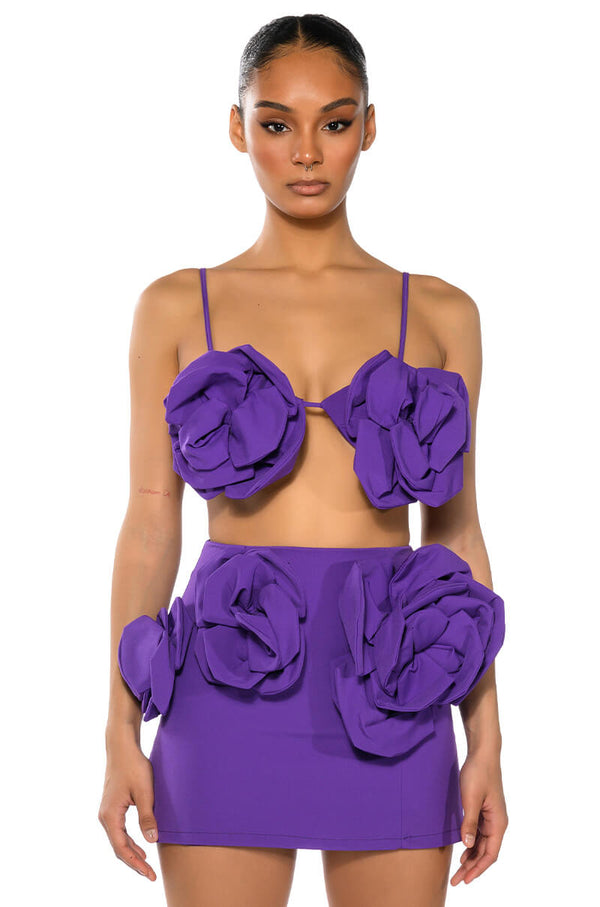 DANZA KUDURO ABSTRACT FLORAL BRALETTE