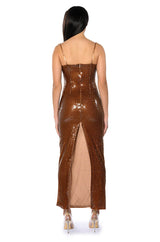 DARE TO DANCE SEQUIN MAXI DRESS