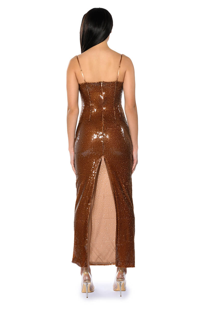 DARE TO DANCE SEQUIN MAXI DRESS