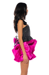 DARK ROSE SLEEVELESS PEPLUM BLOUSE