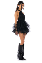 LIKE ITS NOTHING HALTER MINI DRESS