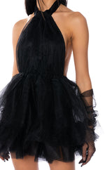 LIKE ITS NOTHING HALTER MINI DRESS