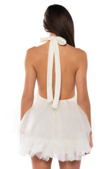 DARLING DIVA TULLE HALTER MINI DRESS