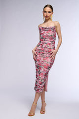 DATE ME FLORAL MIDI DRESS