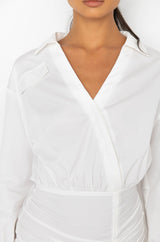 DAY DATE STRETCH SHIRT DRESS