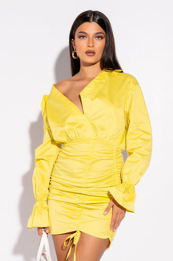 DAY DATE STRETCH SHIRT DRESS