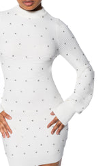 DAY TO NIGHT EMBELLISHED KNIT DRESS