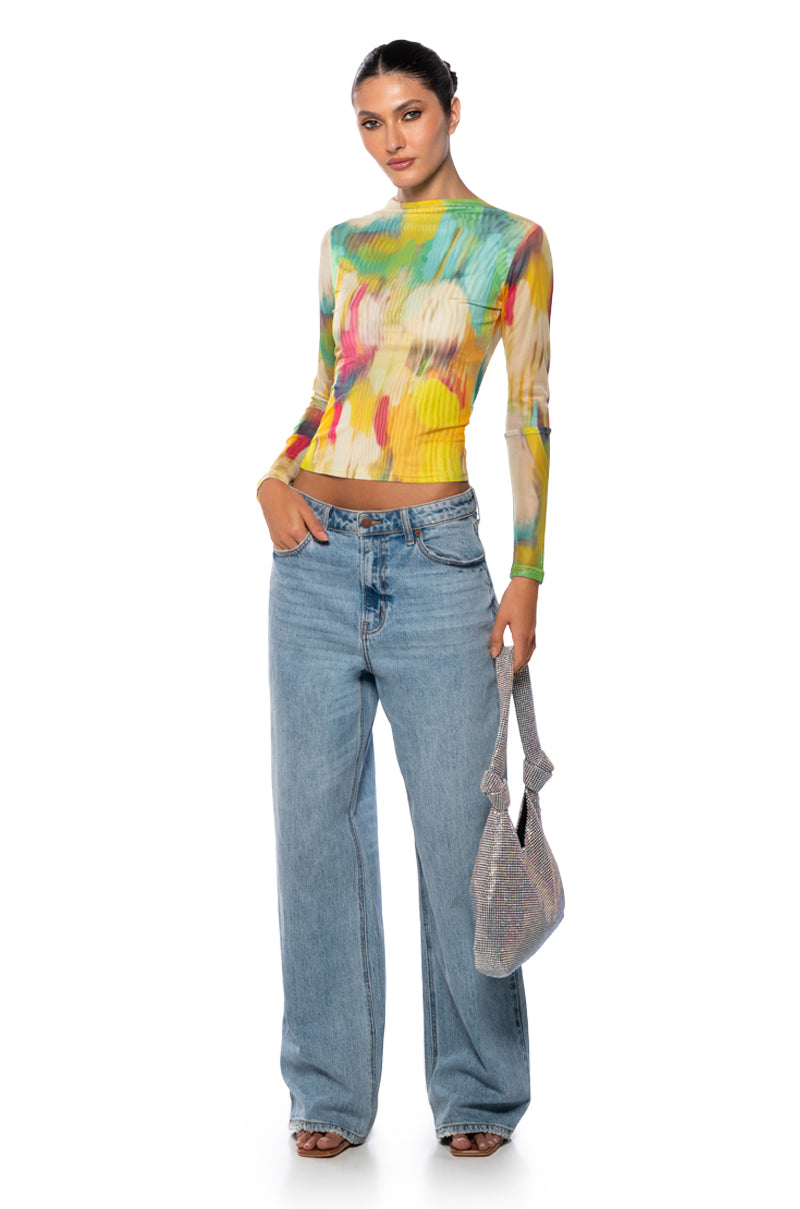 DAY DREAMING LONG SLEEVE MESH BODYSUIT