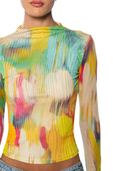 DAY DREAMING LONG SLEEVE MESH BODYSUIT