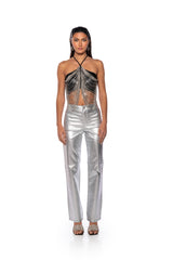 DAZZLING CHAINS HALTER TOP