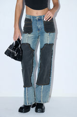 DEEP IN THE BOTTOM DISTRESSED DENIM PANT