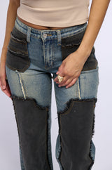 DEEP IN THE BOTTOM DISTRESSED DENIM PANT