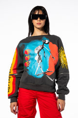 DEEP THOUGHTS OVERSIZED GRAPHIC SWEATSHIRT