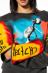 DEEP THOUGHTS OVERSIZED GRAPHIC SWEATSHIRT