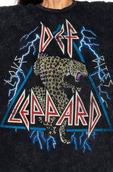 DEF LEPPARD ONE SIZE ACID WASH TEE
