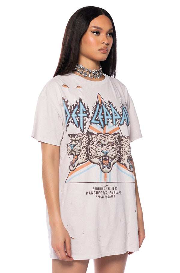 DEF LEPPARD DISTRESSED DRESS
