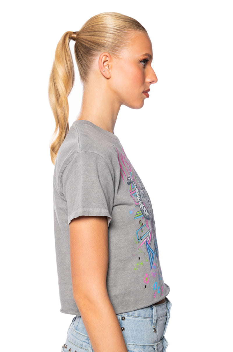 DEF LEPPARD HYSTERIA CROPPED TSHIRT