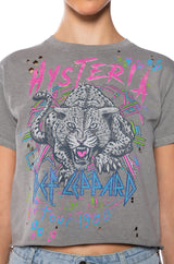 DEF LEPPARD HYSTERIA CROPPED TSHIRT