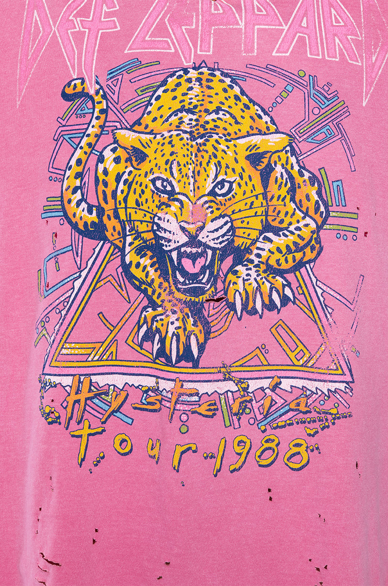 DEF LEPPARD MINERAL WASHED DRESS