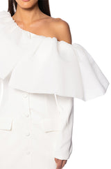 DELLA OFF THE SHOULDER LONG SLEEVE MINI DRESS