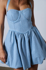 DENIM AND DIAMONDS MINI DRESS