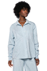 DENIMANIA RHINESTONE BUTTON DOWN