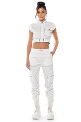 DESTINATION CROPPED CARGO TOP
