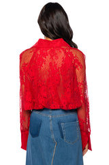 DESTINED FOR GREATNESS COLLARED LACE BLOUSE