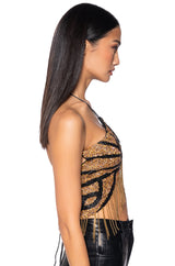 DESTINY CHAIN DETAIL BUTTERFLY TOP