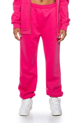 DEXTRA FRENCH TERRY JOGGER IN PINK
