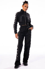 DIAMOND LACE UP TRACK PANT