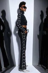DIAMOND LACE UP TRACK PANT