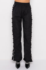 DIAMOND LACE UP TRACK PANT