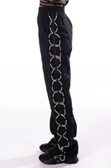 DIAMOND LACE UP TRACK PANT