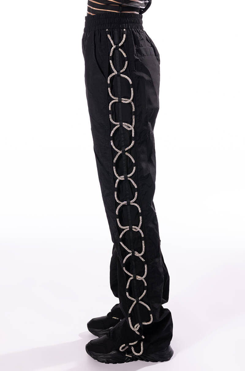 DIAMOND LACE UP TRACK PANT