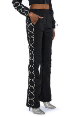 DIAMOND LACE UP TRACK PANT