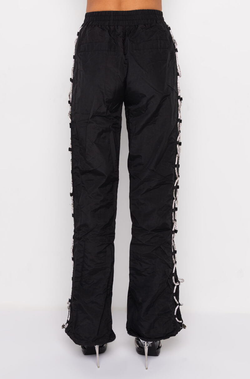 DIAMOND LACE UP TRACK PANT