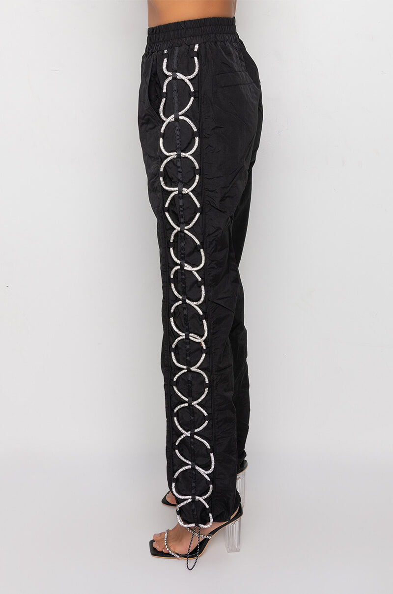 DIAMOND LACE UP TRACK PANT