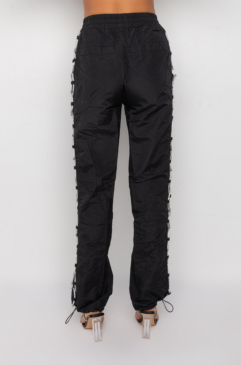 DIAMOND LACE UP TRACK PANT