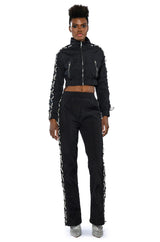 DIAMOND LACE UP TRACK PANT