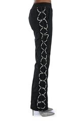 DIAMOND LACE UP TRACK PANT