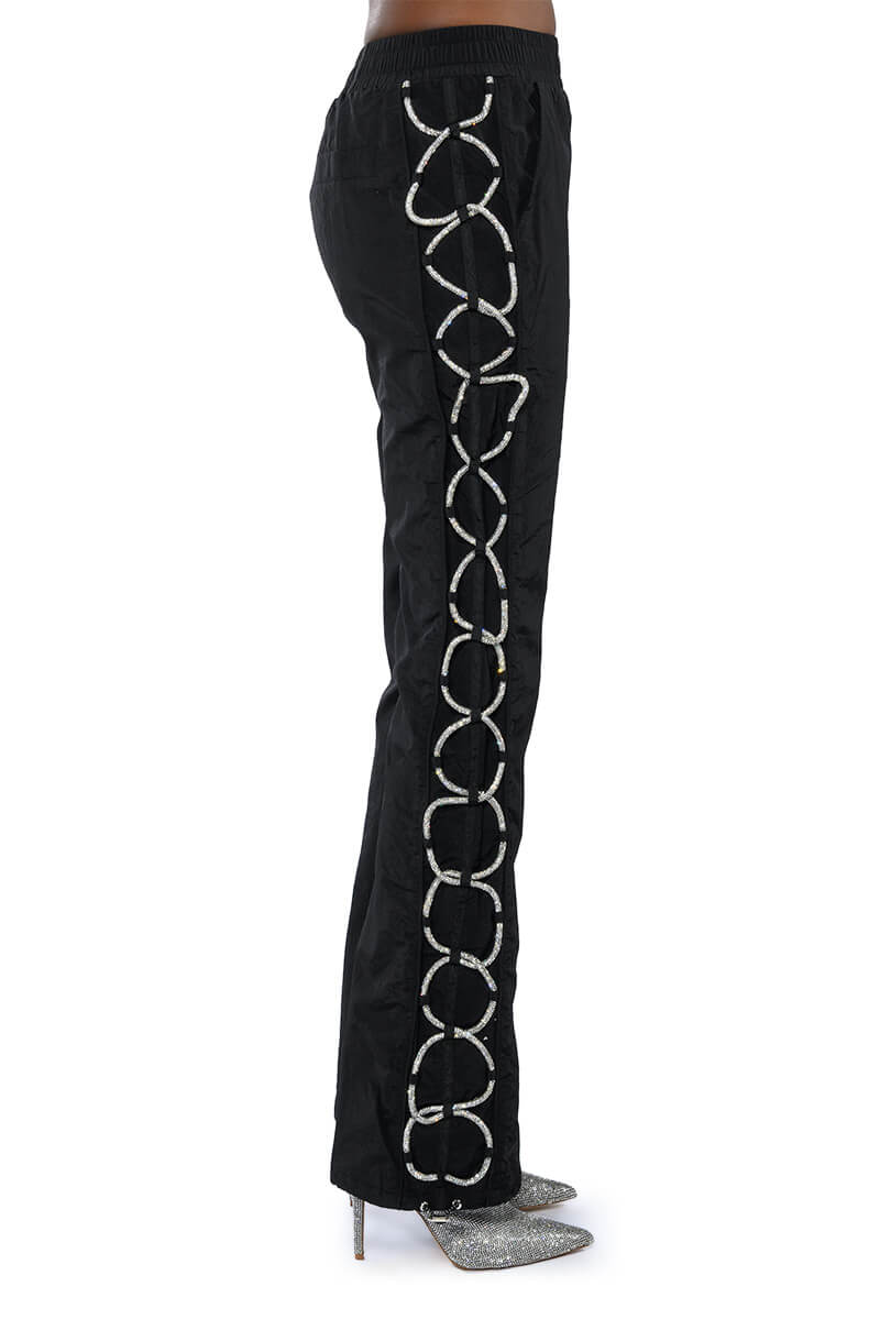DIAMOND LACE UP TRACK PANT